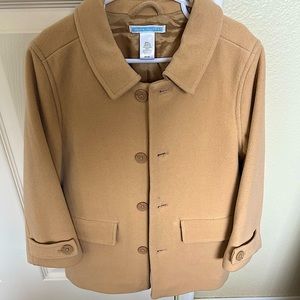 Janie and Jack tan coat for boys size 4T 5T